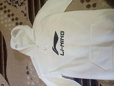 эрнист кастюм: Худи LI-NING, белое - Классический крой с капюшоном на шнурке - — 2