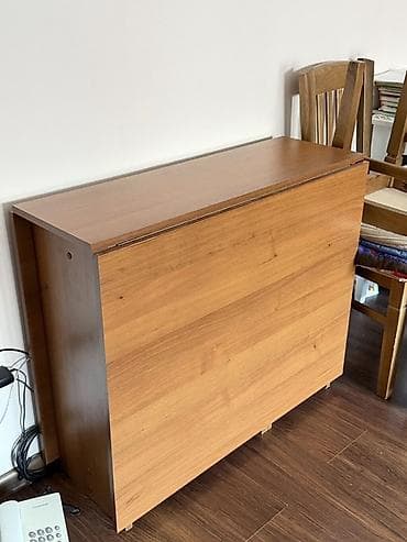 coffee table: Стол трансформер Для кухни, Стол-книжка, цвет - Коричневый — 1