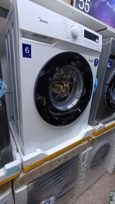 новый стиральный машинка: Кир жуучу машина Midea, Жаңы, Автомат, 6 кг чейин, Толук өлчөм — 6
