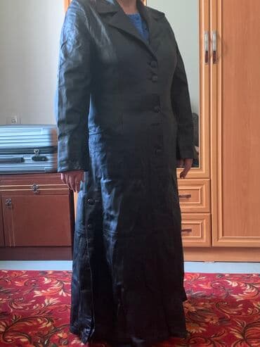 стильные плащи больших размеров: Импортный легкий женский плащ из натуральной мягкой кожи. Почти новый — 3