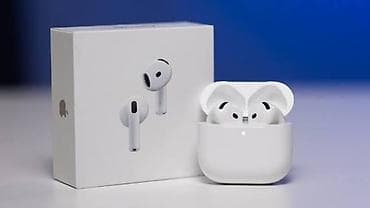 mac: Беспроводные вкладыши наушники, Apple, AirPods 4, Новый — 1