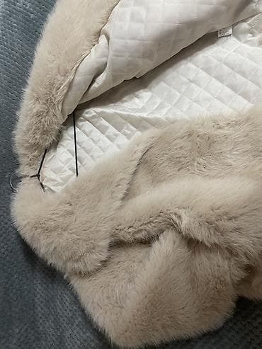 дубленка зара: Шуба, Короткая модель, L, XL — 3