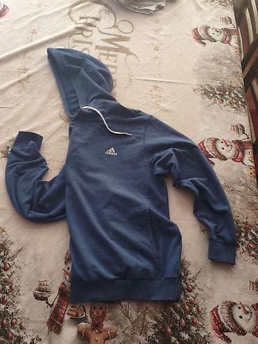made: Продаю плотное худи Adidas с капюшоном. Цвет темно-синий меланж. Это — 2
