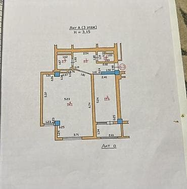 квартиру жал: 2 комнаты, 63 м², Элитка, 3 этаж, Косметический ремонт — 2