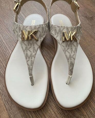 Резина өтүктөрү: Босоножкалар, 39, Michael Kors, Жаңы, түсү - Саргыч боз, Өзү алып кетүү — 1