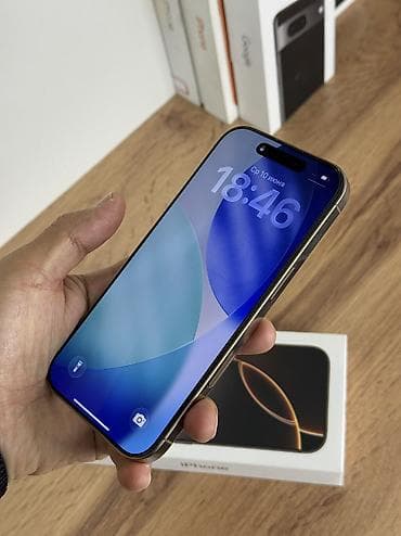 бу телефоны ош айфон: IPhone 16 Pro, Б/у, 256 ГБ, Desert Titanium, Зарядное устройство, Защитное стекло, Чехол, 98 % — 7