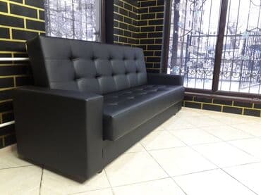 диван черный: Прямой диван, Новый, Трехместный — 14