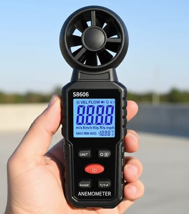 воздуха мер: Анемометр, инструмент для измерения силы потока воздуха или ветра. От — 1