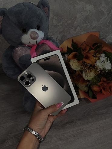 IPhone 15 Pro Max, Б/у, 256 ГБ, Natural Titanium, Коробка, 88 %