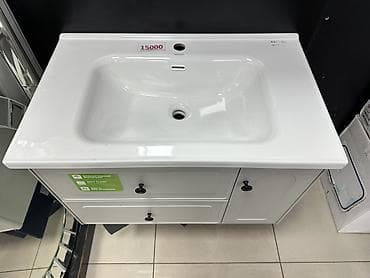 зеркало для ванной бу: Тумба для ванны, С раковиной, Другой материал, цвет - Белый — 3