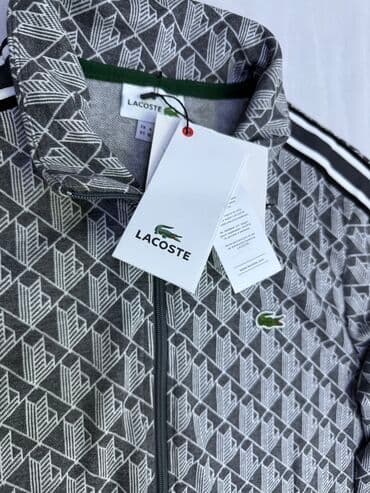 брендовые мужские спортивные костюмы из турции: Мужской спортивный костюм, S, M, L, Lacoste, Новый, цвет - Серый, Самовывоз — 2