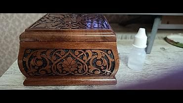 шкатулка для украшение: Резная деревянная шкатулка - Материал: дерево с тёмной тонировкой — 3