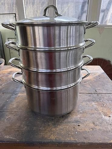 Кухонные принадлежности: Казан чугунный и все остальные кащаны по 500сом каждый катрбля одна — 9
