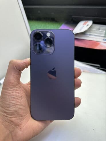 IPhone 14 Pro Max, Б/у, 256 ГБ, Deep Purple, Защитное стекло, 95 %