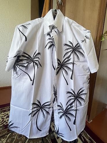 компьютерные очки: Мужская рубашка с коротким рукавом, размер 2XL. - Цвет: белый с — 1