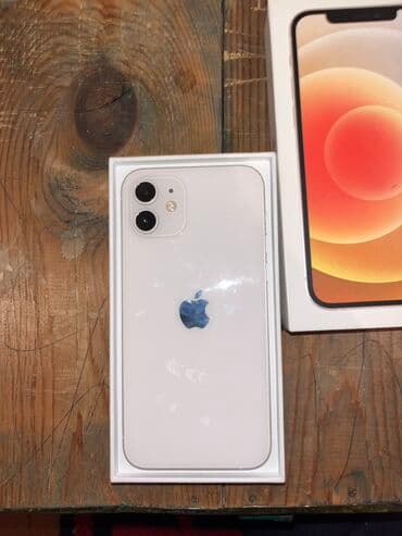 IPhone 12, Б/у, 128 ГБ, Белый, Зарядное устройство, Коробка, Чехол, В рассрочку, 81 %