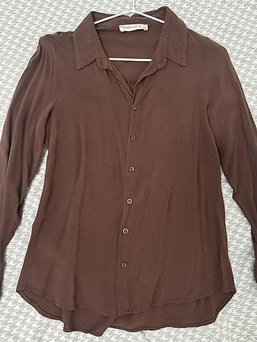 рубашки жен: Женская рубашка Barrels and Oil - Цвет: коричневый (шоколадный) - — 1