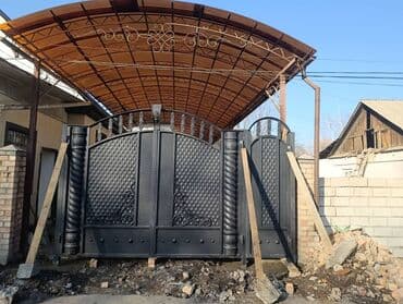 каркас дома: Металлические ворота для частного дома/усадьбы - Типы: распашные и — 26