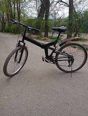 Складной горный велосипед с двойной подвеской. Основные