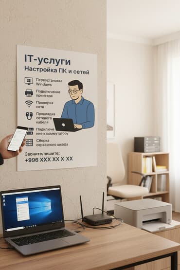 шлиф мотор: Г. Ош!! Оказываю ИТ-услуги: настройка ПК и сетей - Установка и — 1