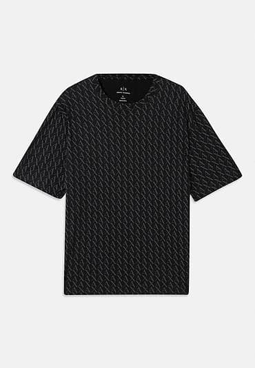 кепка armani: Футболка мужская Armani Exchange - Цвет: черный с мелким монохромным — 1