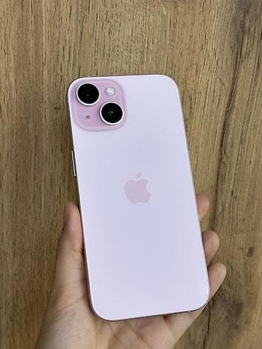 second tech: IPhone 15, Б/у, 128 ГБ, Розовый, 85 % — 1