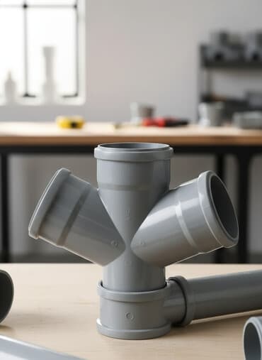 шланг пвх для ассенизации: Тройник, Материал: Пластик — 1