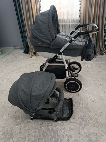 удобные: Коляска, цвет - Черный, Б/у — 3