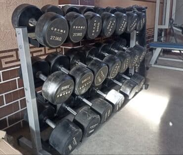 настольные теннисные ракетки: Российские резиновые гантели 🇷🇺 ▫️продаётся гантельный ряд ▫️1кг = — 1