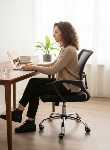 офицерские часы: Офисное кресло, состояние хоррошее, С колесиками, цвет - Черный — 1