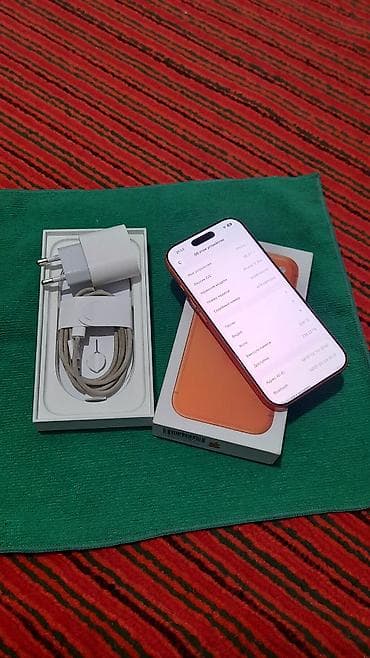 ош принтер: IPhone 17 Pro, Колдонулган, 256 ГБ, Ток сары, Заряддоочу түзүлүш, 98 % — 9