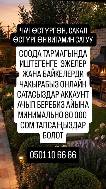 работа аламидин 1: Айлык жакшы,80000 ден жогору чач жана сакал өстүргөн май жана — 1