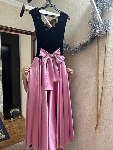 Нарядные платья (2 модели) 1) Праздничное розово‑черное платье: - Лиф