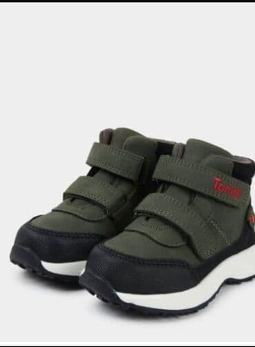 обувь женская большие размеры: Детские осенне‑зимние ботинки Tombi - Цвет: хаки с черными и белыми — 1