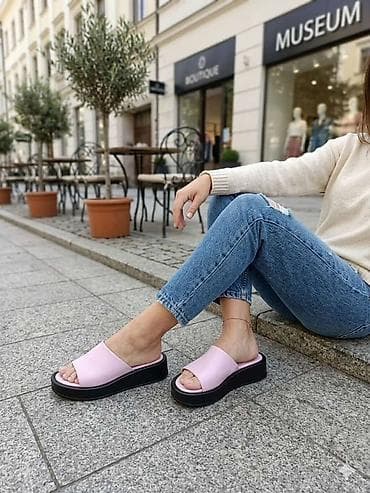 Женские мюли/шлёпанцы — два стильных варианта 1) Лавандовые шлёпанцы