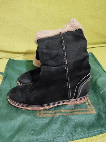 обувь для охоты: 1 Зимние сапожки, натуральная замша, натуральный мех, теплые, размер — 1
