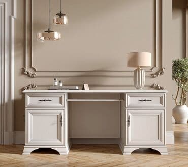 компьютеный стол: Стол письменный, Белый, коллекции Кентаки, БРВ Брест (Беларусь) Стол — 1