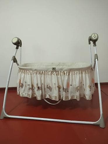 авто лулка: Люлька, Качалка, Металл, цвет - Бежевый — 2