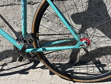 Спорт жана хобби: Bianchi Pista steel chromo lite heat treated double butted 50 см — 4