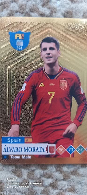 Искусство и коллекционирование: Коллекционная карточка футболиста Álvaro Morata (Spain) — серия AX — 1