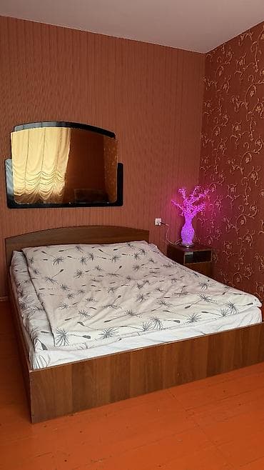 мебель стол и стулья: Спальный гарнитур, Двуспальная кровать, Дерево, цвет - Коричневый — 7