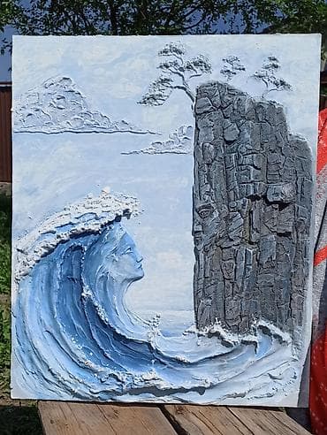 Объемная настенная картина (барельеф) “Волна и Скала” - Сюжет