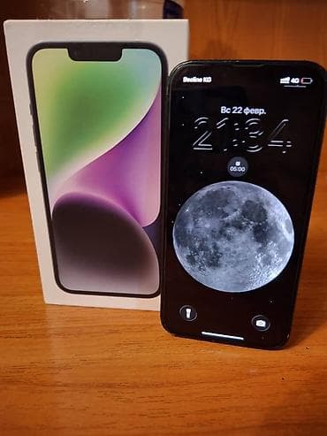 apple 13 mini: IPhone 14, Б/у, 256 ГБ, Черный, Защитное стекло, 78 % — 6