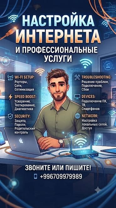 Профессиональная настройка интернета и домашних/офисных сетей