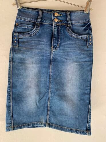 теннисный юбка: Продаю джинсовые юбки, длинная на рост 150-160, размер 26, почти новая — 4