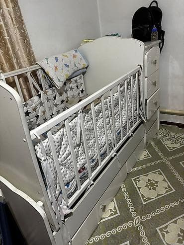 Ширмы, перегородки: Детская кровать трансформер, Б/у, Другой тип, цвет - Белый — 3