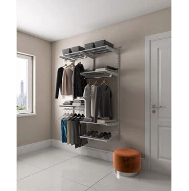 шкаф польский: Гардеробная система ПРАКТИК Home Optima G120 графит отличается — 2