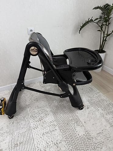 kidilo стульчик для кормления: Стульчик для кормления Kidilo (черный) - Регулируемая спинка — 1