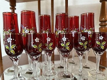 богемия стекло: Антиквариат! Редкость! Красотище! Эксклюзивный чешский набор из — 8
