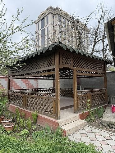 беседка для дачи: Беседка 5 x 5 x 3 м, Дерево — 1